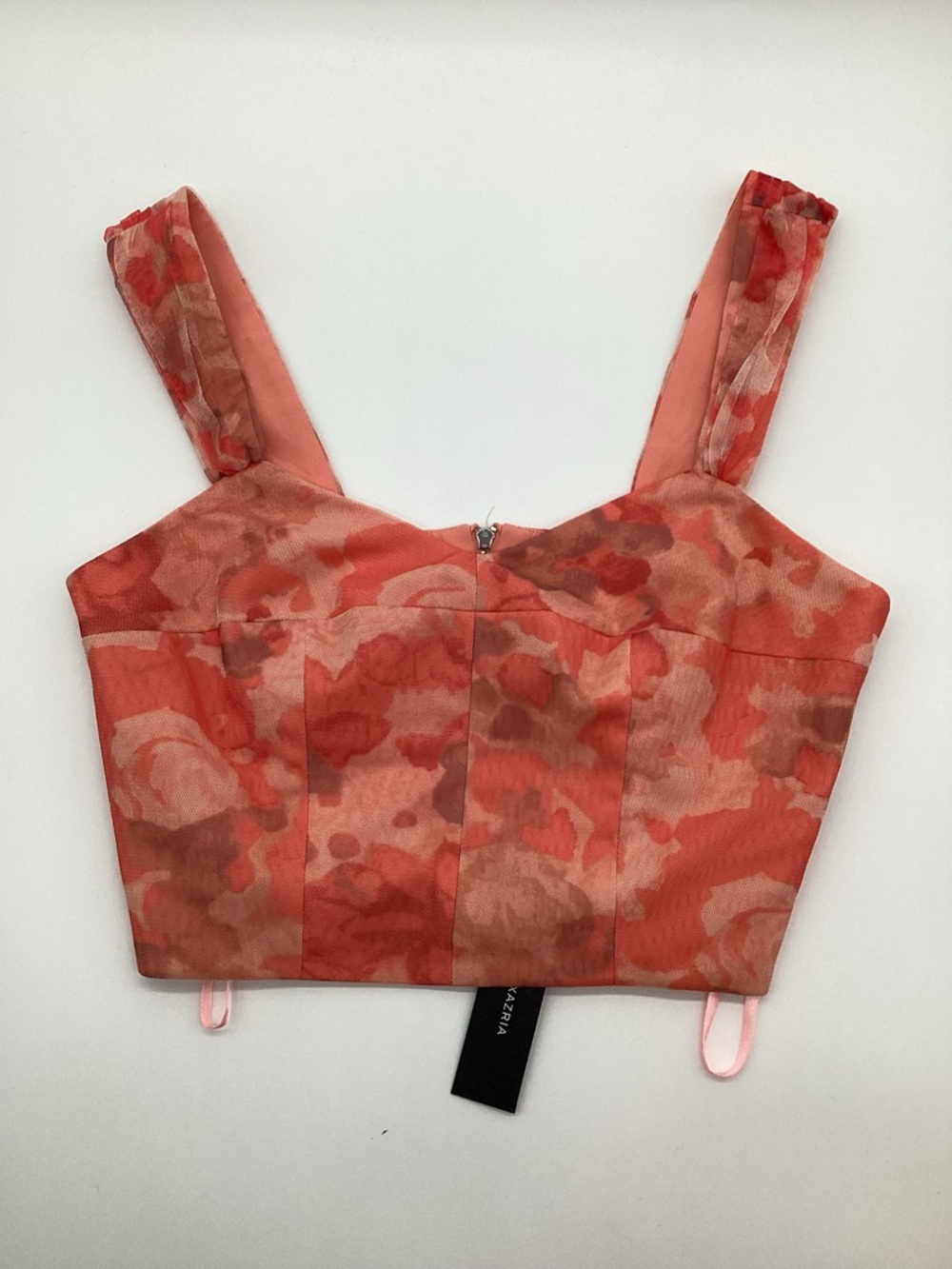 BCBGMaxAzria Coral Pink Patterned Cropped Camisole NWT